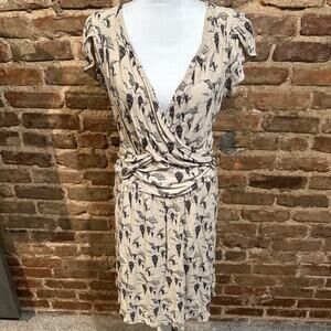 Anthropologie Leifnotes Up & Away Hot Air Balloon Dress Sz L whimsy classy EUC